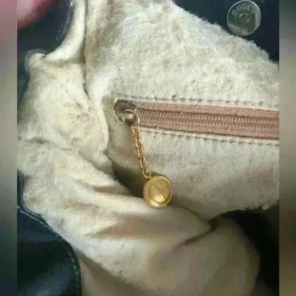 GUCCI Bamboo Hand Bag Suede Green 100% authentic peeling removed - Picture 8 of 17